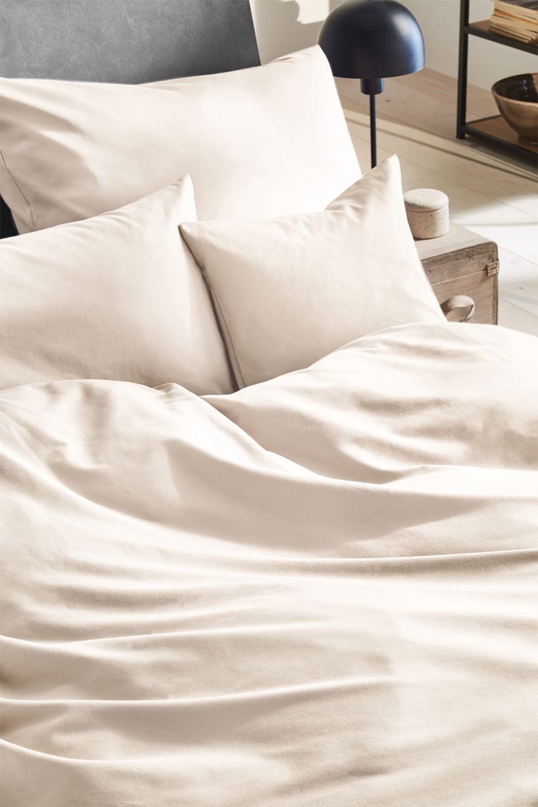 HAHN Satin-Bettwäsche LUXUS 200 x 200 cm champagner