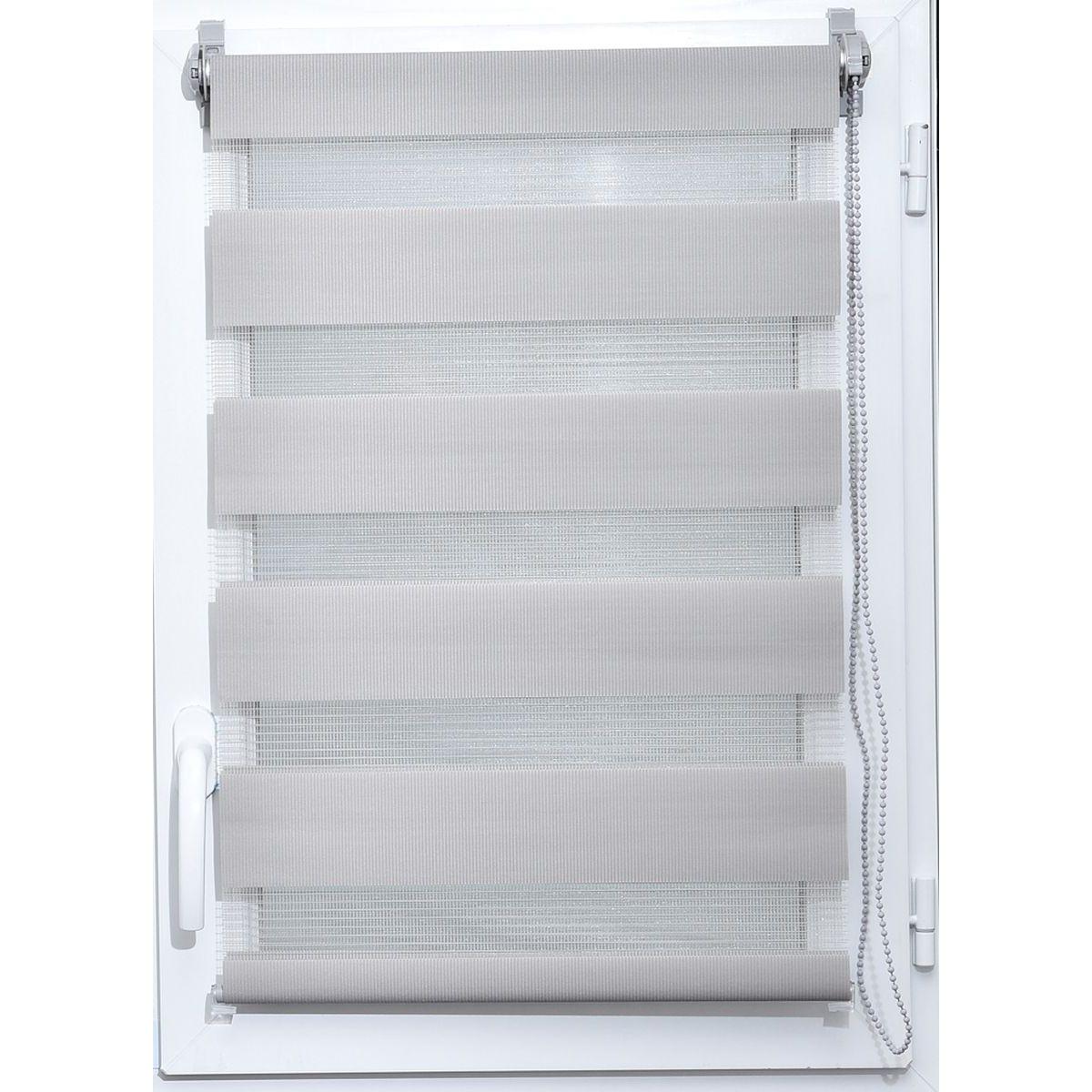 STORE ENROULEUR LUMIERE NUIT 150X180CM GRIS CLAIR