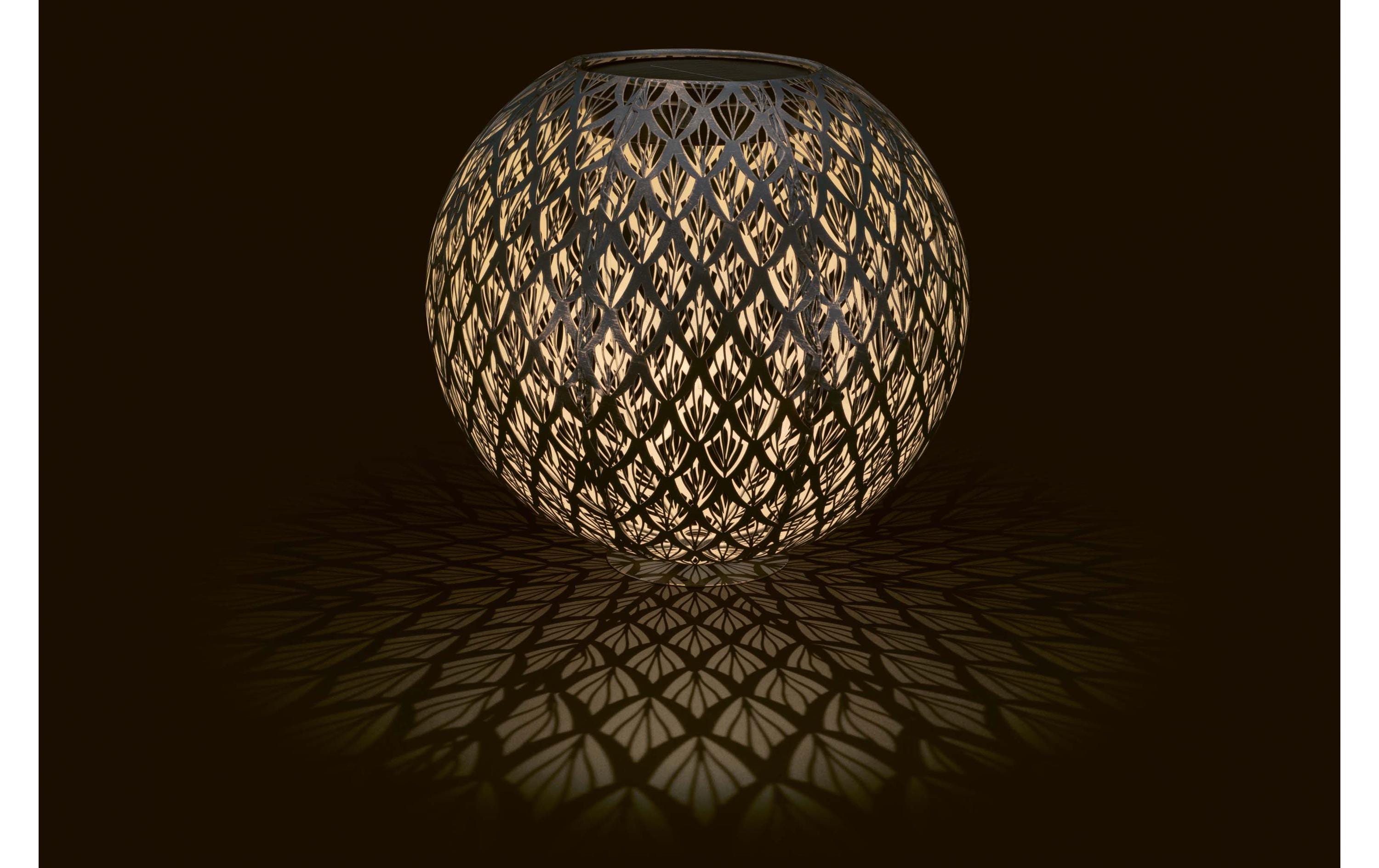Windlicht Solar Antic Ball Emilia, Ø 30 cm, MarineblauSolarleuchte zum Aufstellen