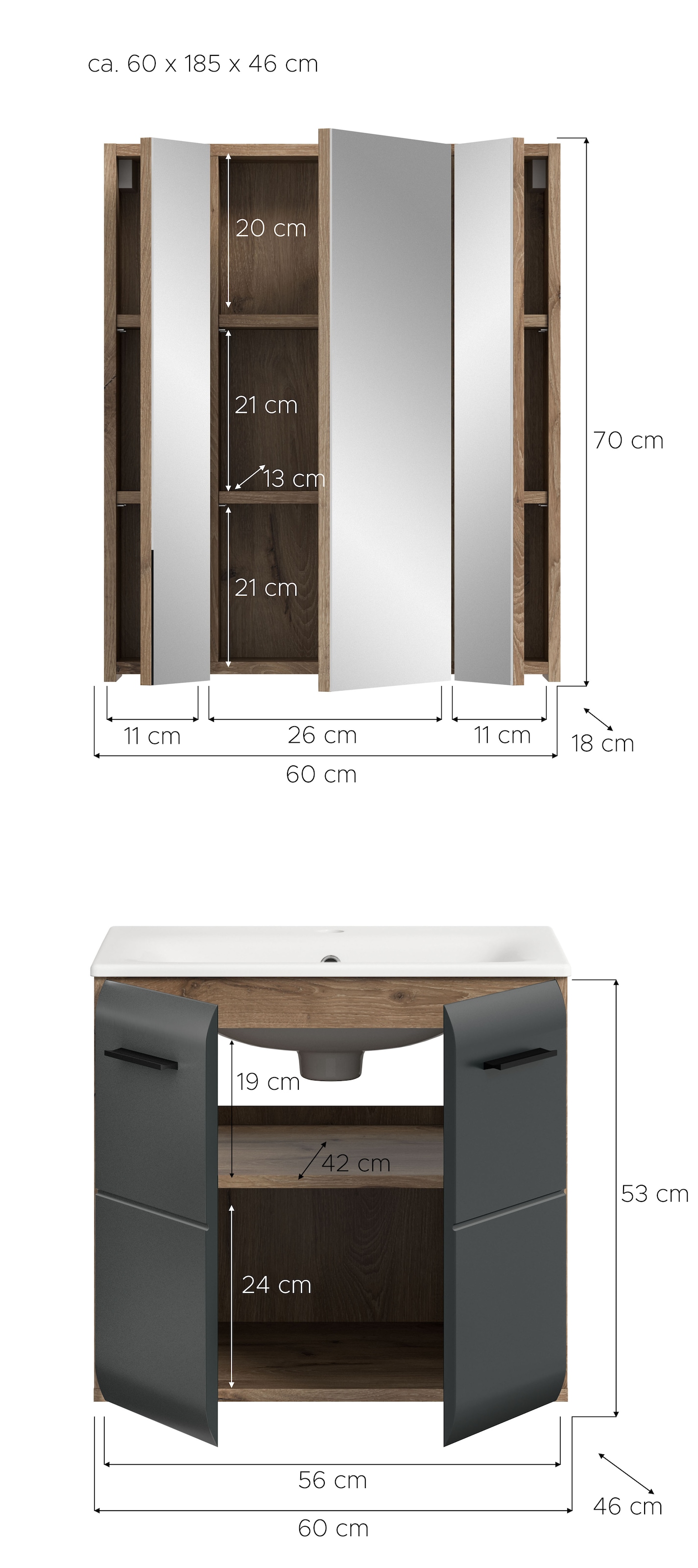 INOSIGN Badezimmer-Set Set, 3 Stk. tlg.