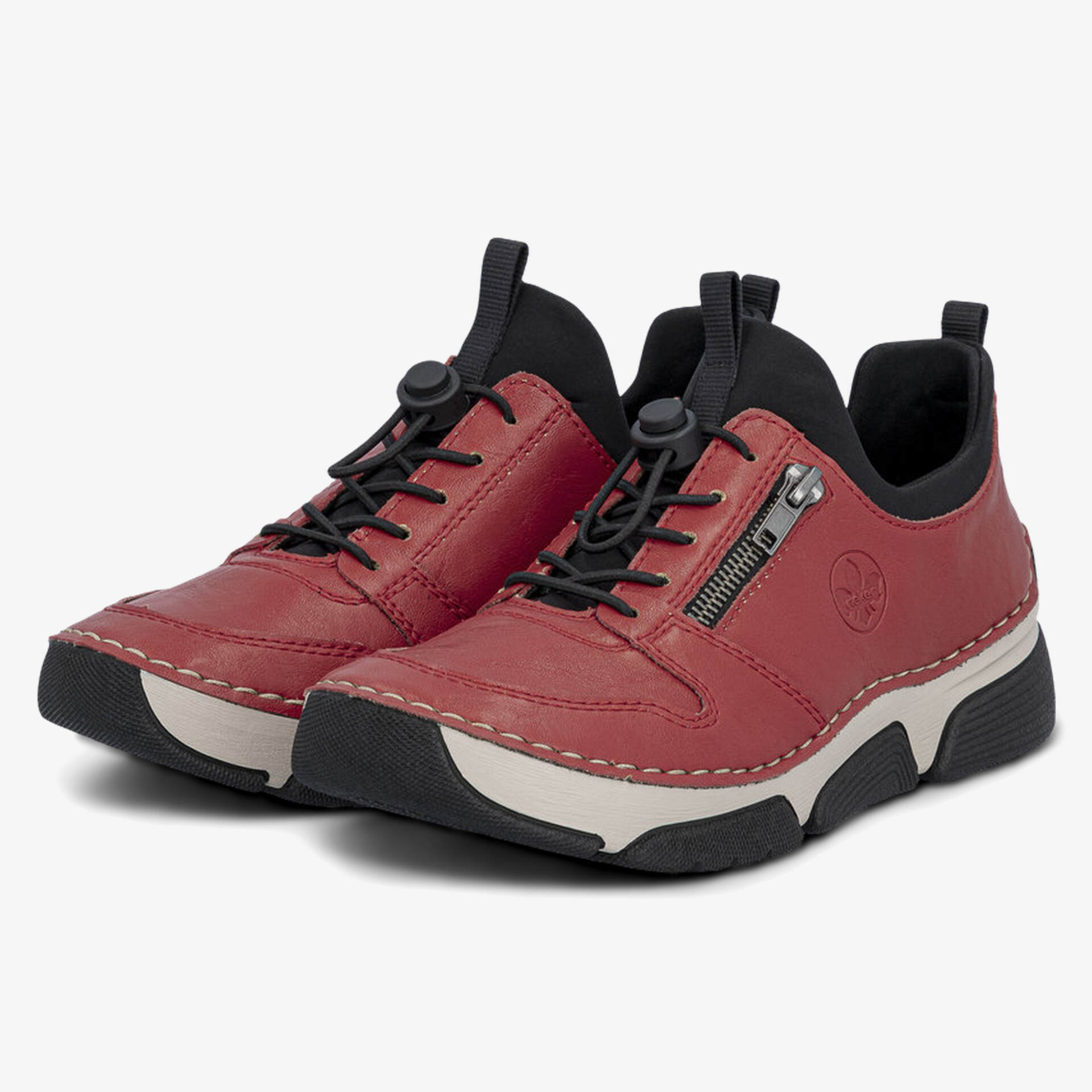 rieker Damen Halbschuhe rot