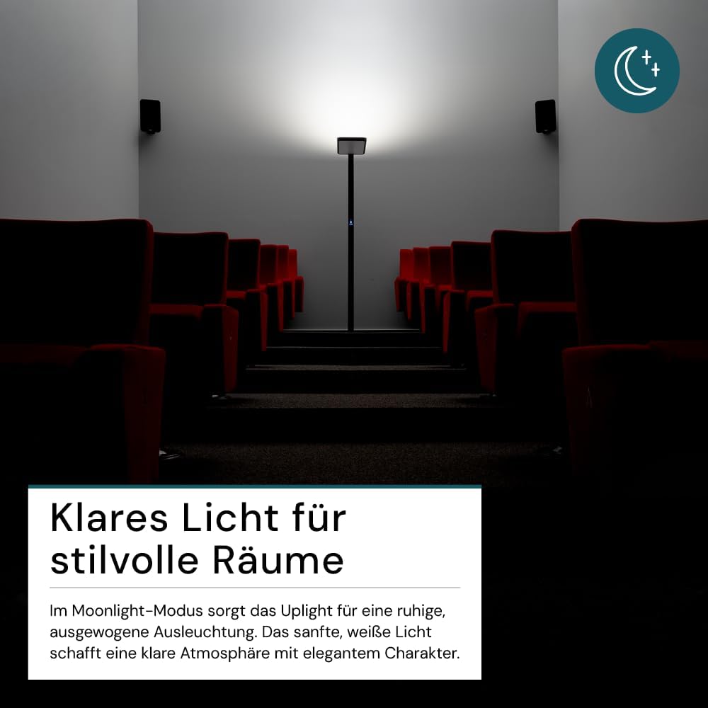 LUXULA LED Büro Stehleuchte, dimmbar, CRI>98 Vollspektrum, UGR