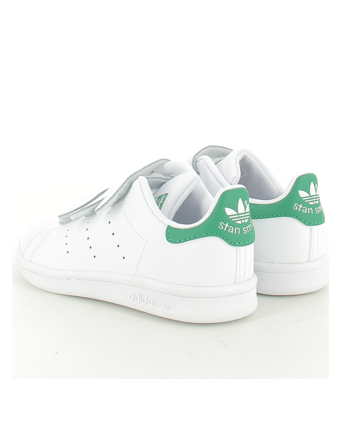 adidas Sneakers Enfant Stan Smith CF Cuir Blanc Vert