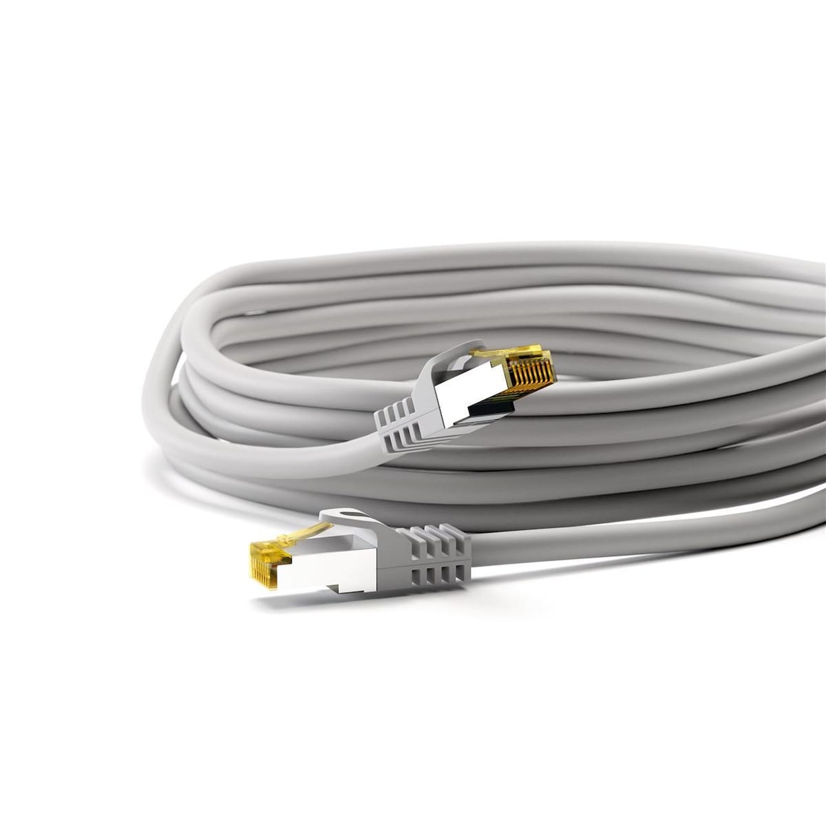 Goobay RJ45 patchkabel CAT 6A S/FTP (PiMF), 500 MHz, med CAT 7 råkabel, grå