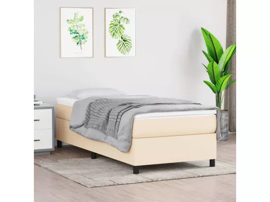 Sommier à lattes de lit Crème 80x200 cm Tissu