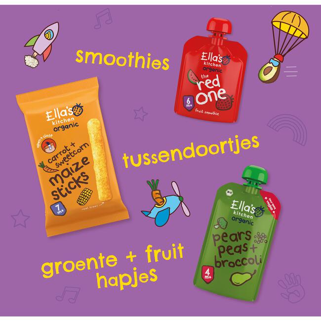 Ella's Kitchen Zoete Aardappel Pompoen Bes Bio Knijpfruit 4+ Maanden 120 GR