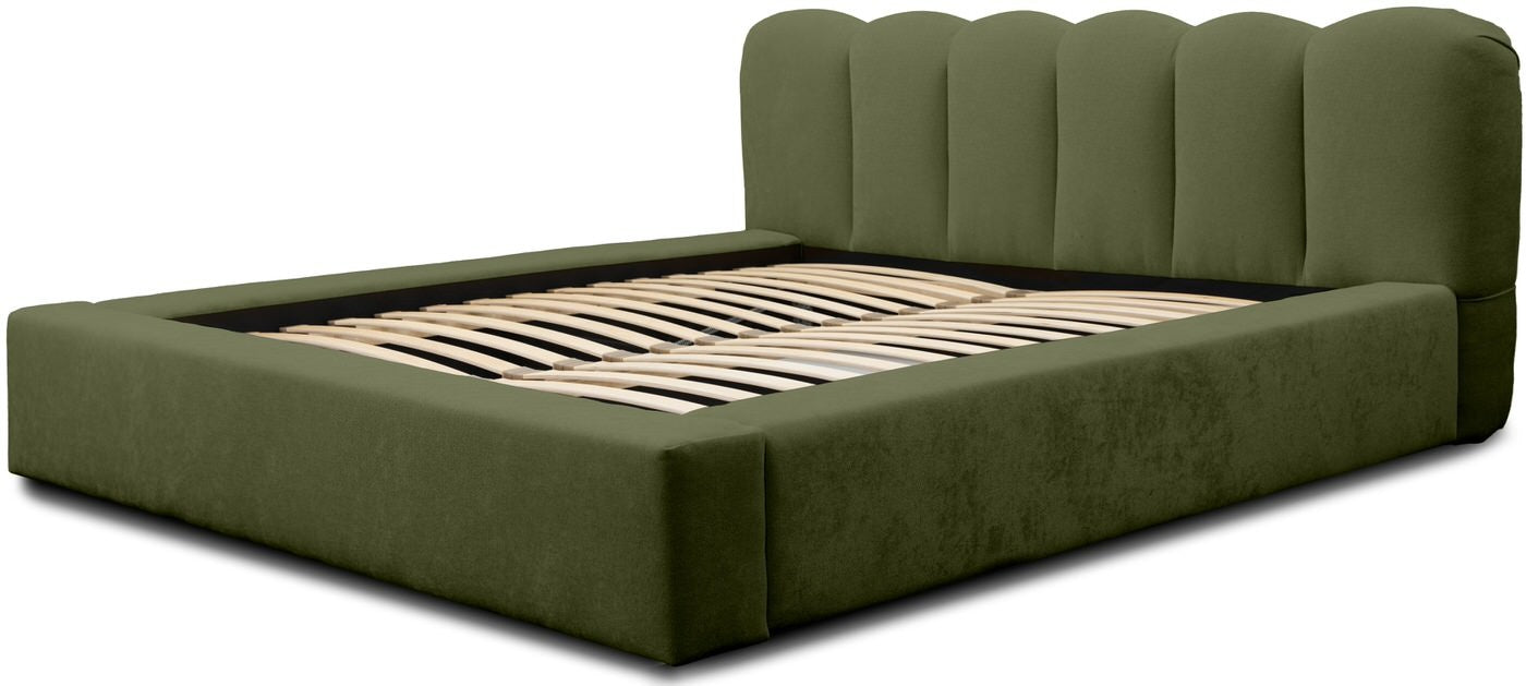 Trae Mobler Dallas 180 x 200 cm Gestoffeerd Bed Bosgroen