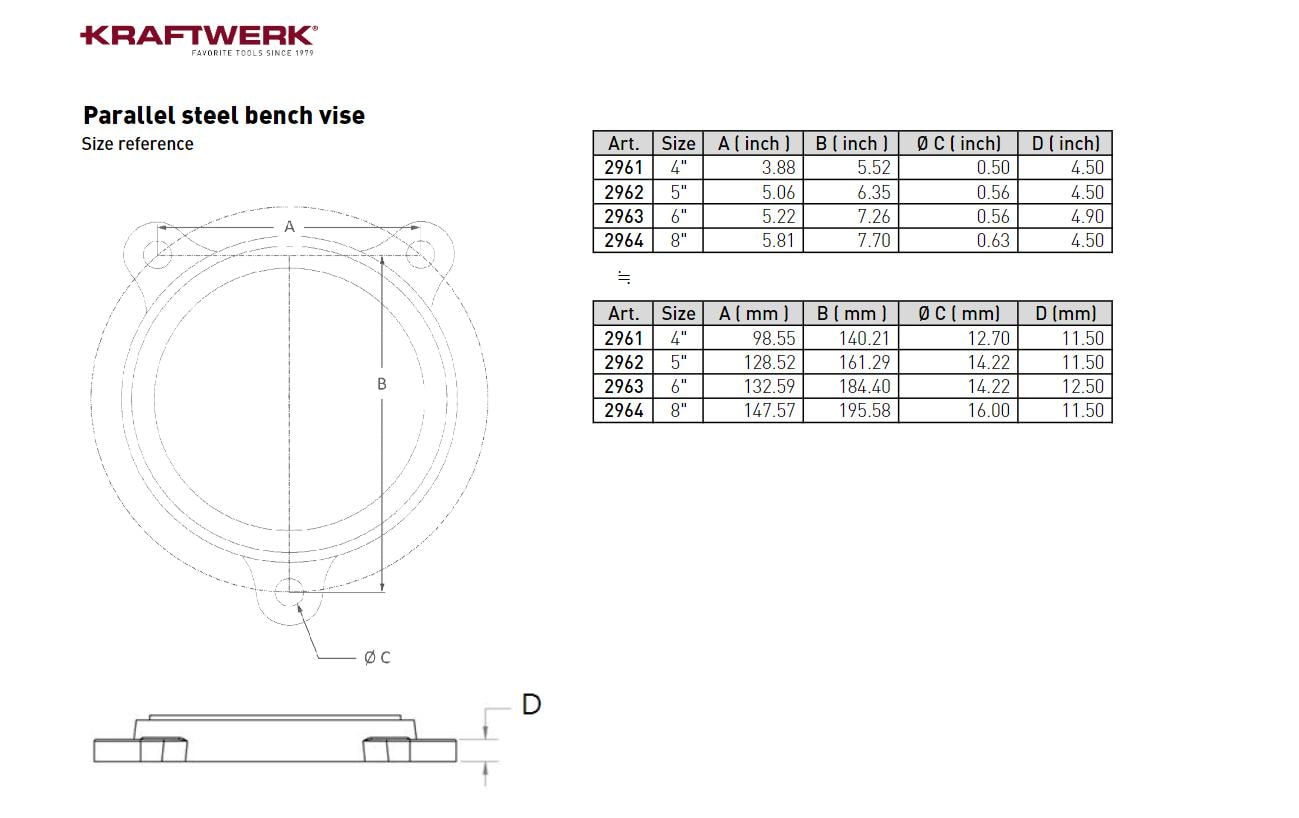 Schraubstock 200 mm<br>Stahl-Schraubstock