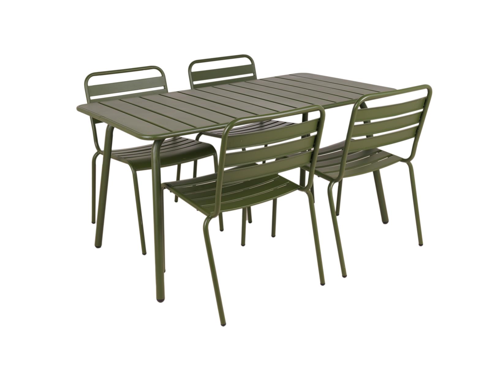 Metalen tuinset Max olijfgroen 150 cm