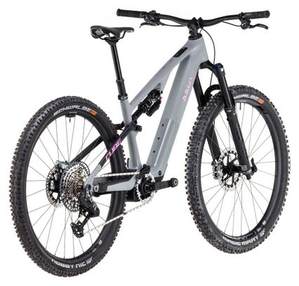 VTT Électrique Tout-Suspendu Cube AMS Hybrid One44 C:68X TM 400X Sram GX Eagle AXS 12V 400 Wh 29'' Gris Vert Swamp 2025