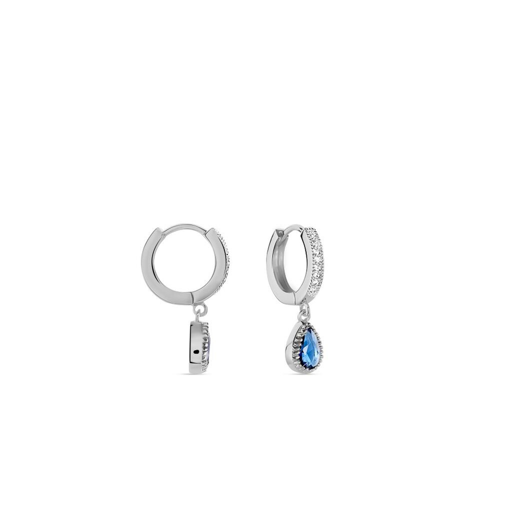Creoles Jerusha Argent Blanc Oxydes De Zirconium