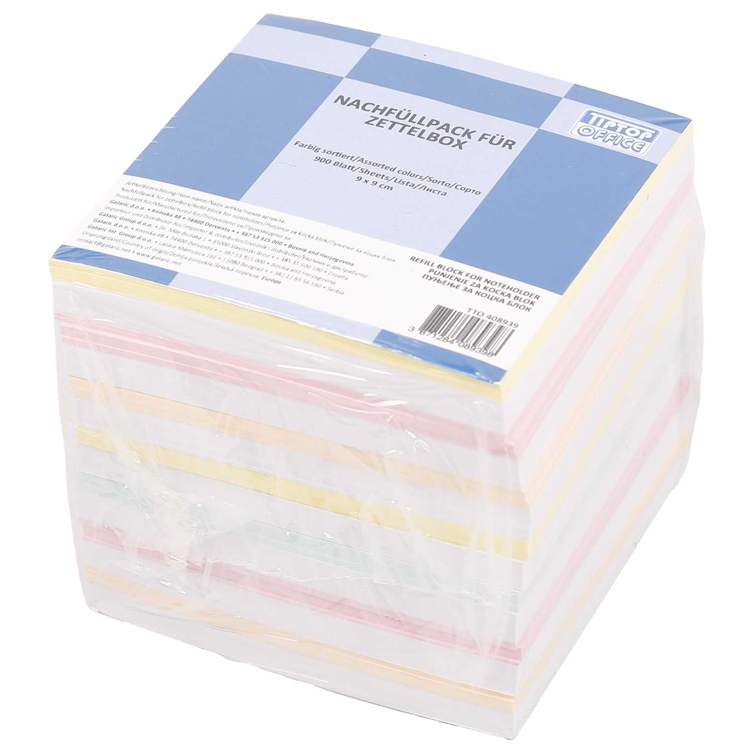 Notizzettel Nachfüller farbig/weiß 900 Blatt