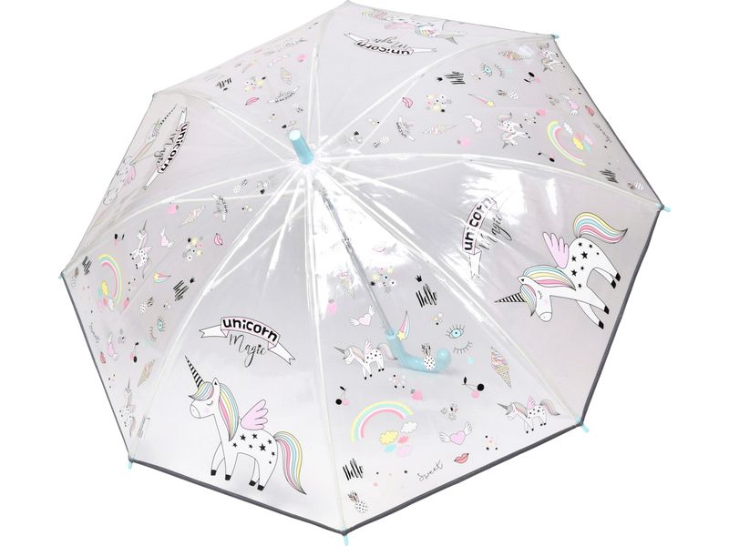 STROTZ Regenschirm Mia Matic Reflect Unicorn Sicherer Regenschirm für Kinder