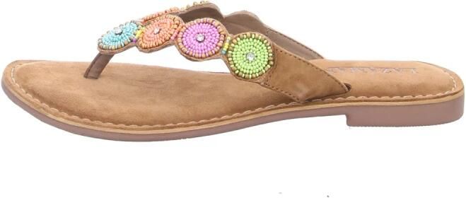 Lazamani Kleurrijke Suède Slippers Multicolor Dames