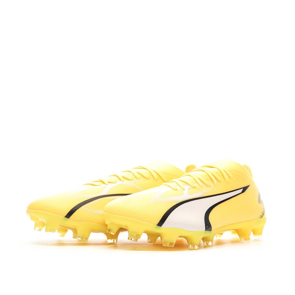 Puma Chaussures de Foot Jaunes Homme Puma Ultra Match FG/AG