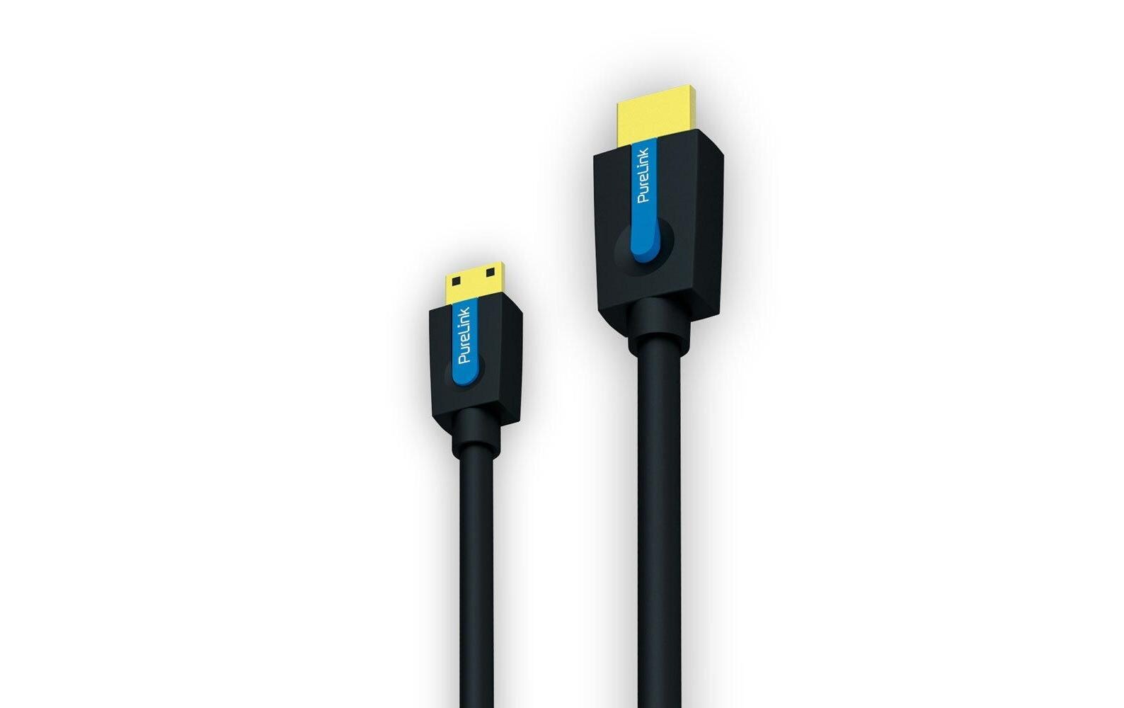 Kabel Mini-HDMI (HDMI-C) - HDMI, 3 mHDMI A, 0.5 m