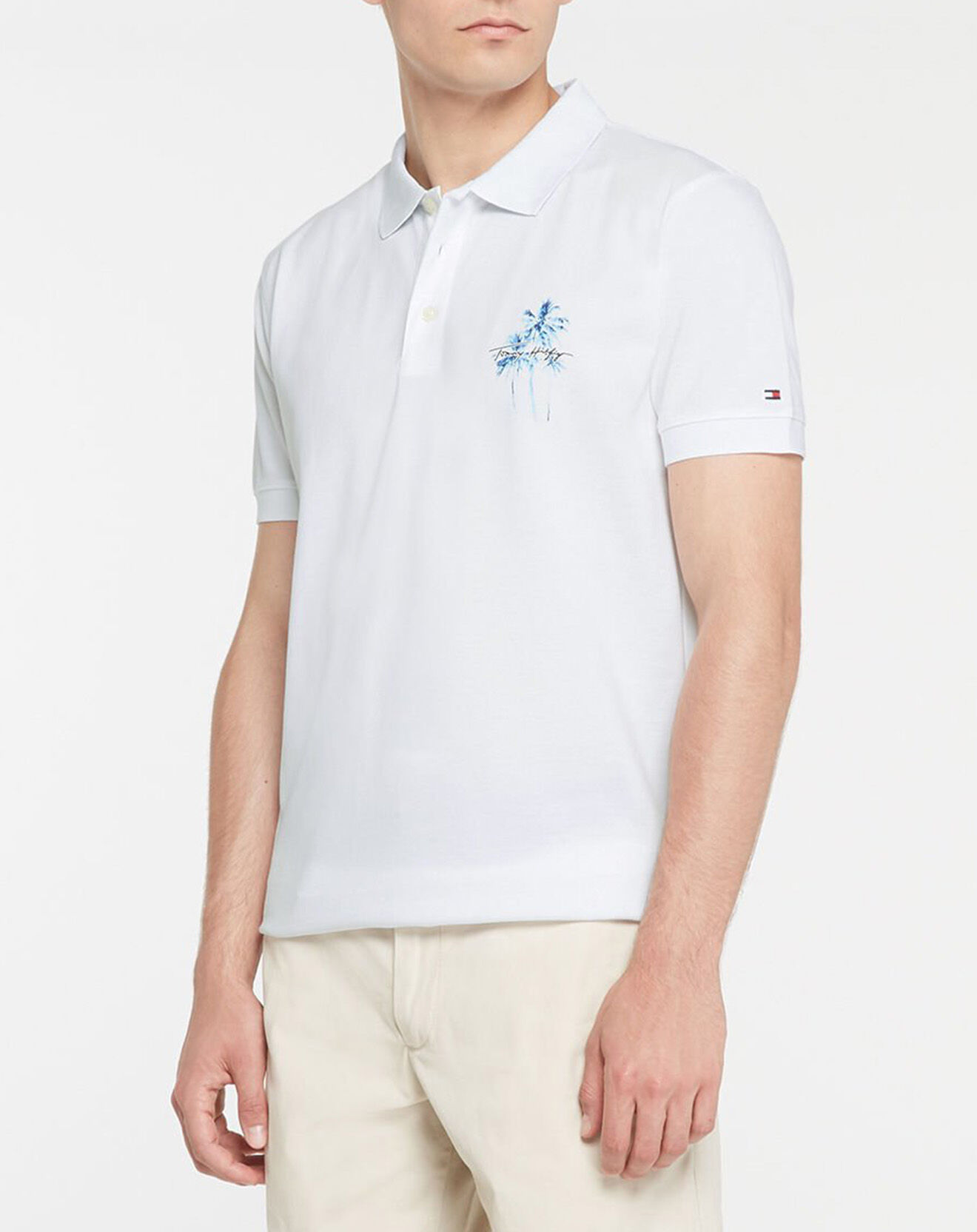 Tommy Hilfiger Polo Regular Palmier blanc