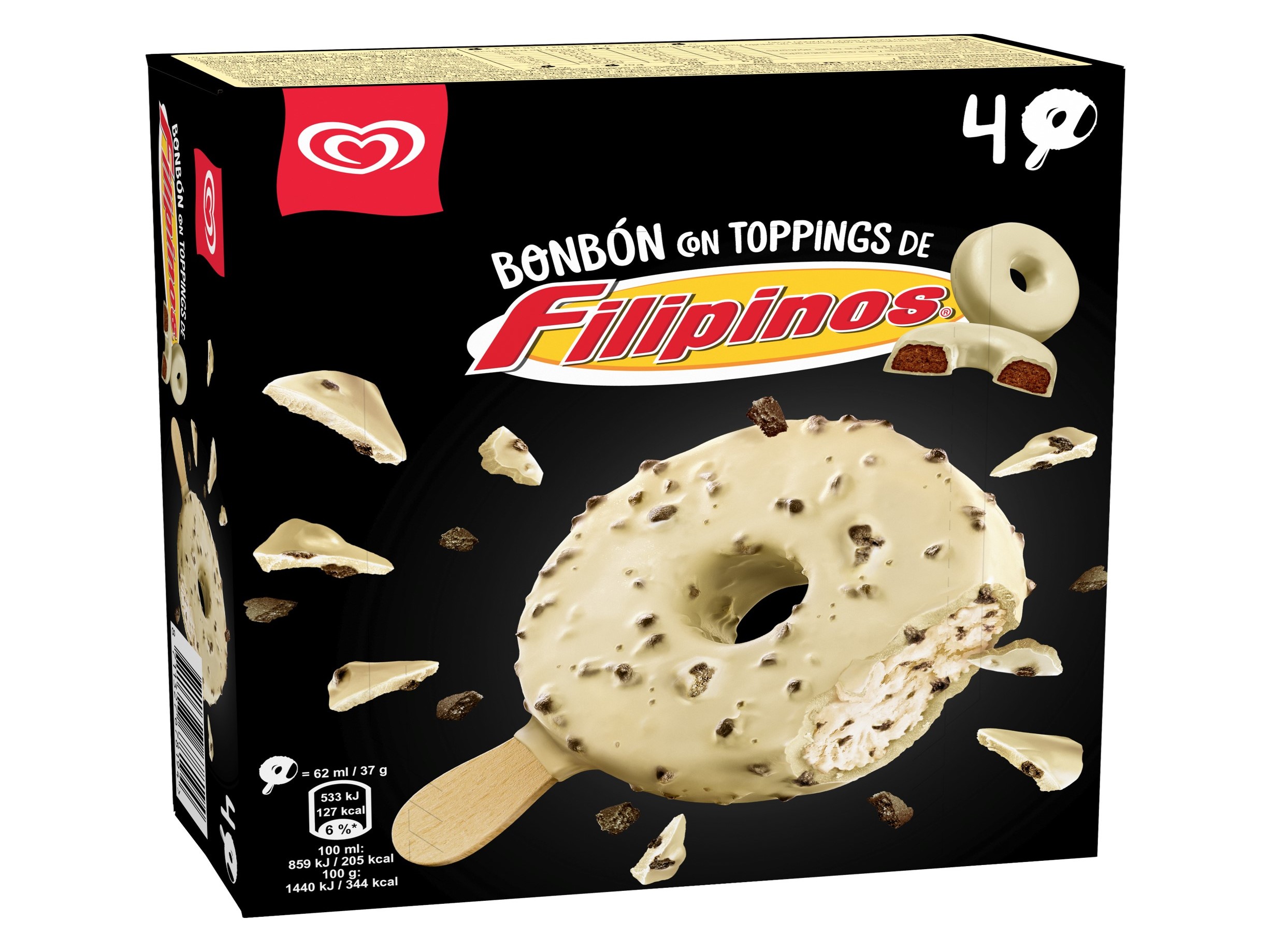 GELADO OLÁ FILIPINOS STICK 4X62ML