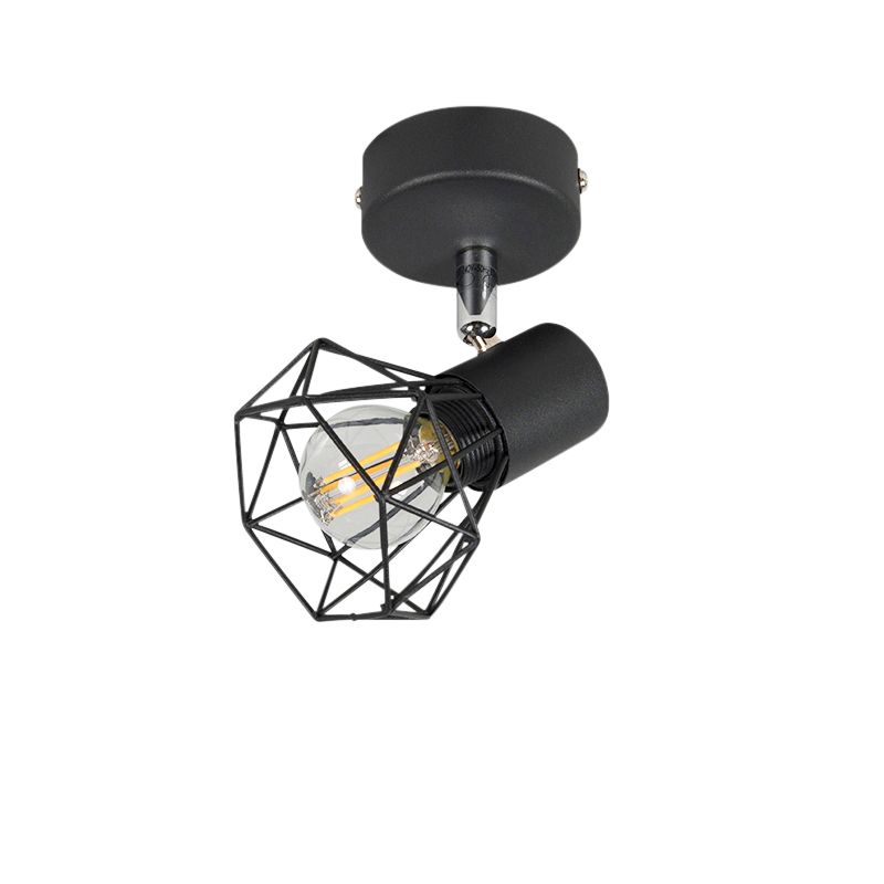 Art Deco spot zwart draai- en kantelbaar - Mosh