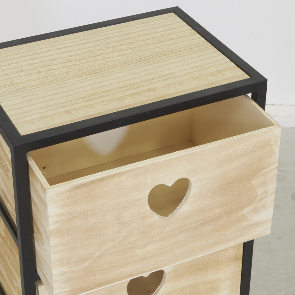 Commode 4 tiroirs en paulownia lovely 4 tiroirs