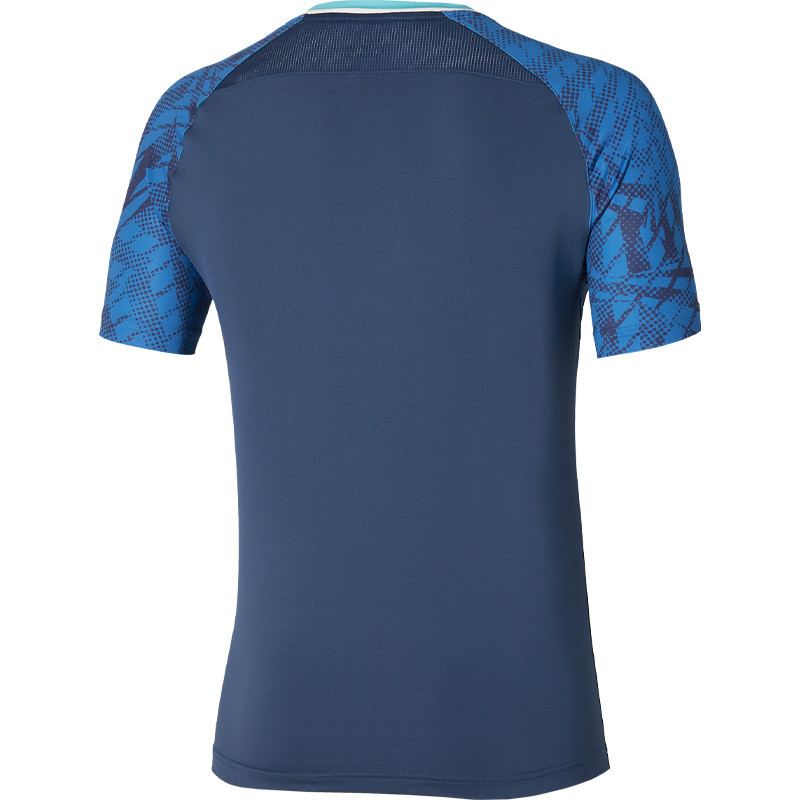 Tee-shirt de tennis Mizuno Mugen Shadow bleu