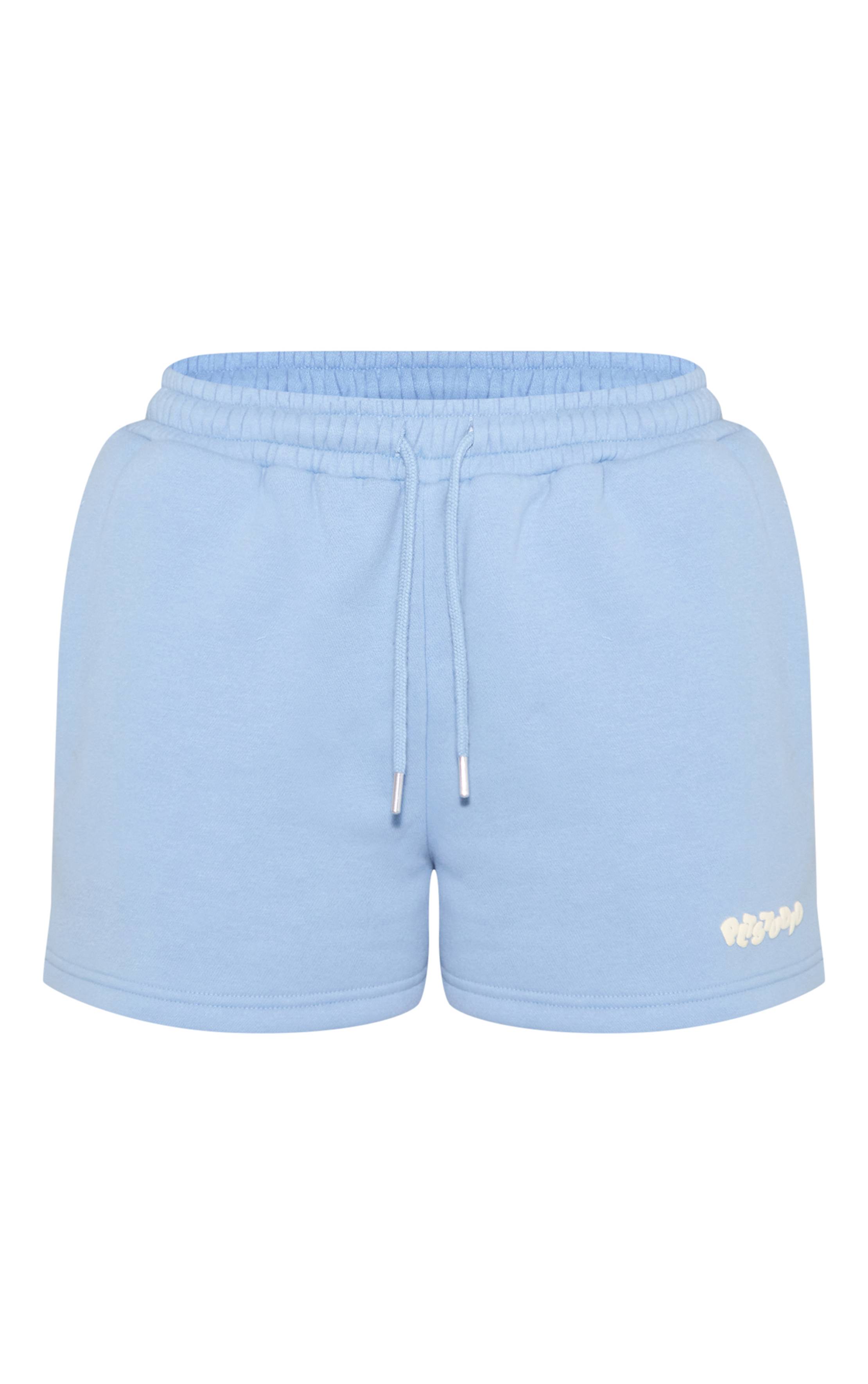Bleu Layette Short De Jogging À Cordon Avec Logo En Relief Plt Studio
