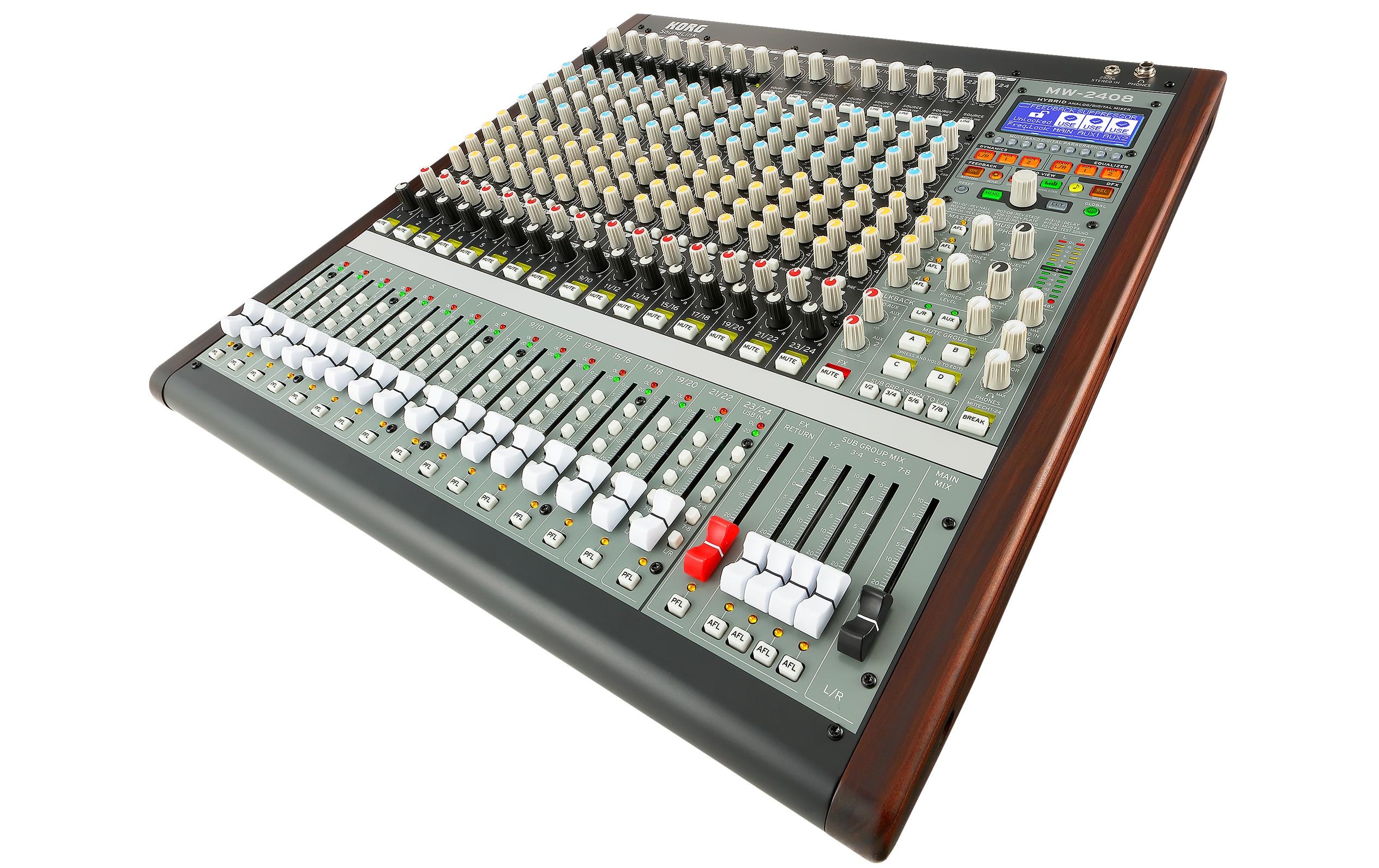 Mischpult MW-2408<br>Hybrider Analog-/Digital-Mixer mit intuitiver Bedienung