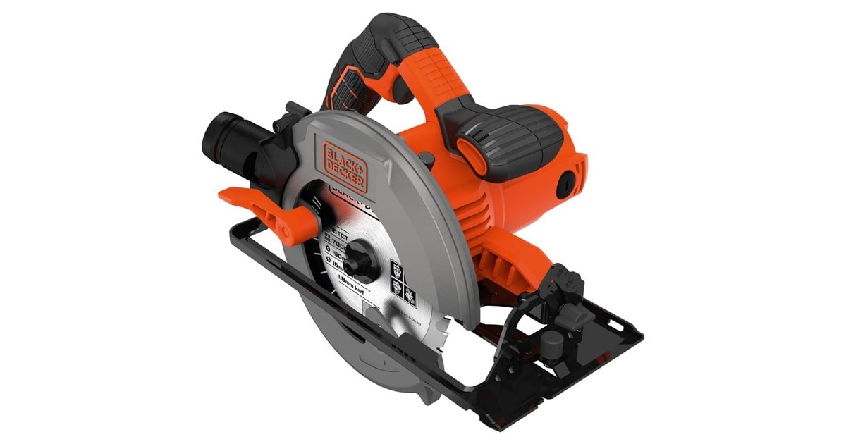 BLACK+DECKER1500W 66mm Cirkelzaag CS1550K-QS handcirkelzaag  (Oranje/zwart)