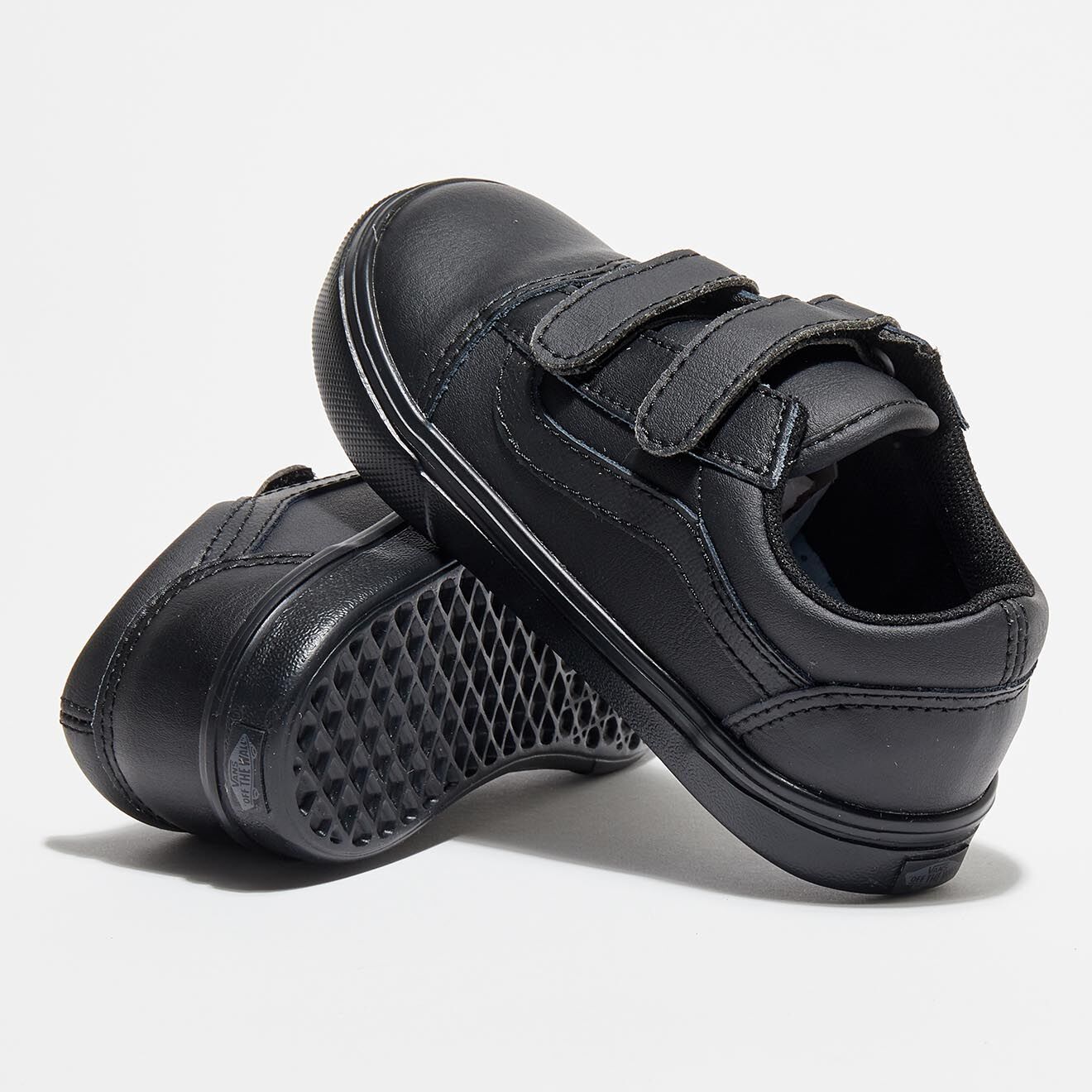 Vans Sneakers en Cuir ComfyCush Old Skool Classic Tumble noires