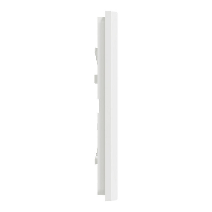 Plaque de finition triple Schneider Electric Unica Déco Signature blanc neige