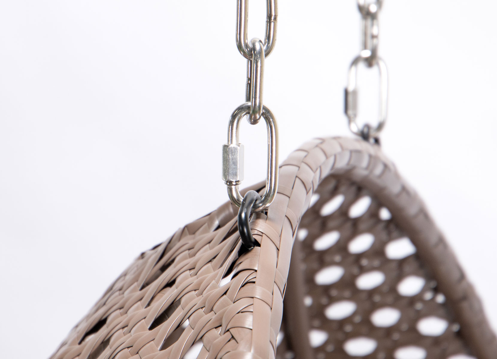 Home Deluxe TWIN Polyrattan-Hängesessel für 2 Personen Braun