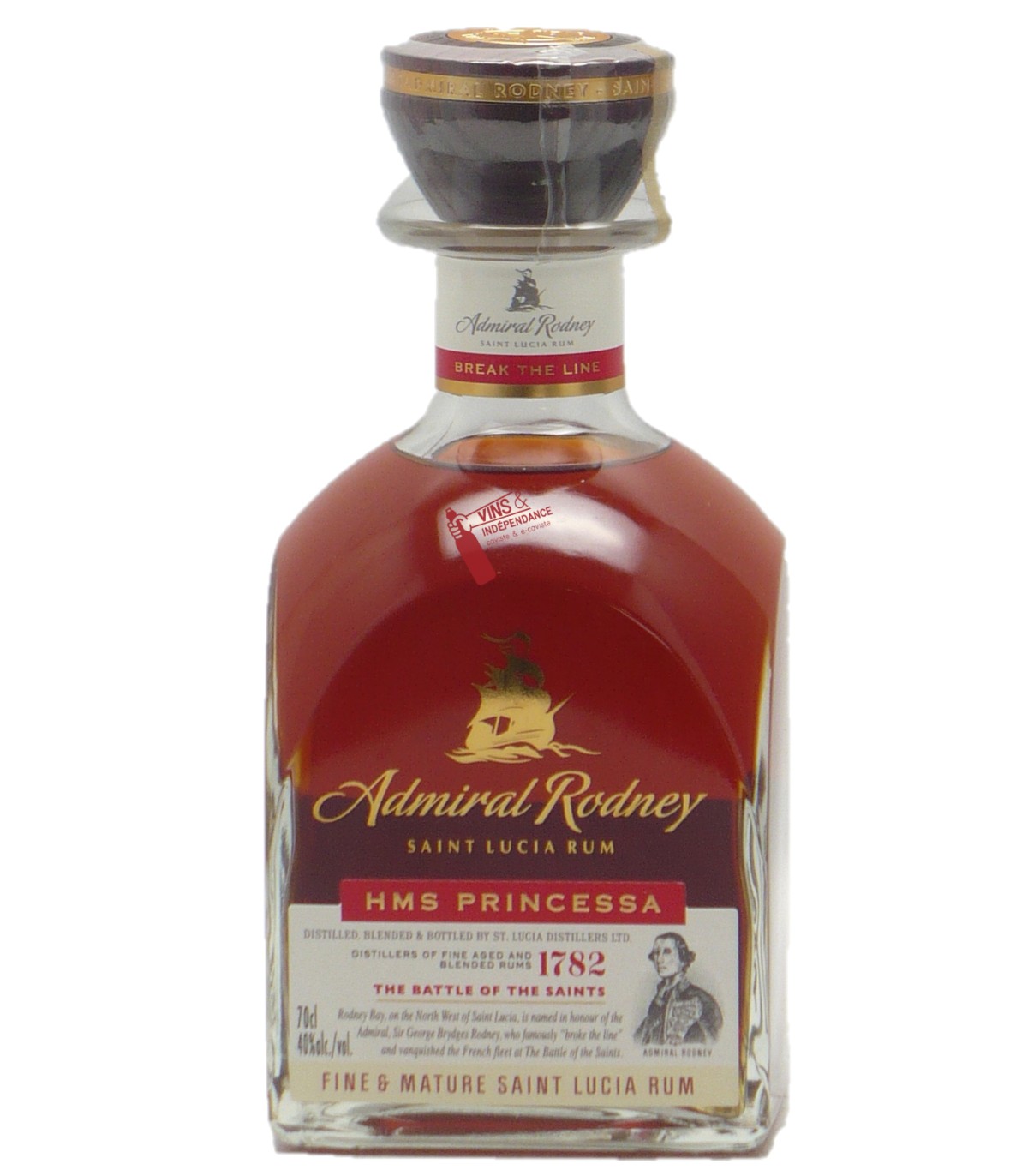Rhum Saint Lucie Admiral Rodney Princessa