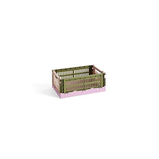 HAY Colour Crate Mix Kasse, Oliven/ Pudder, Small