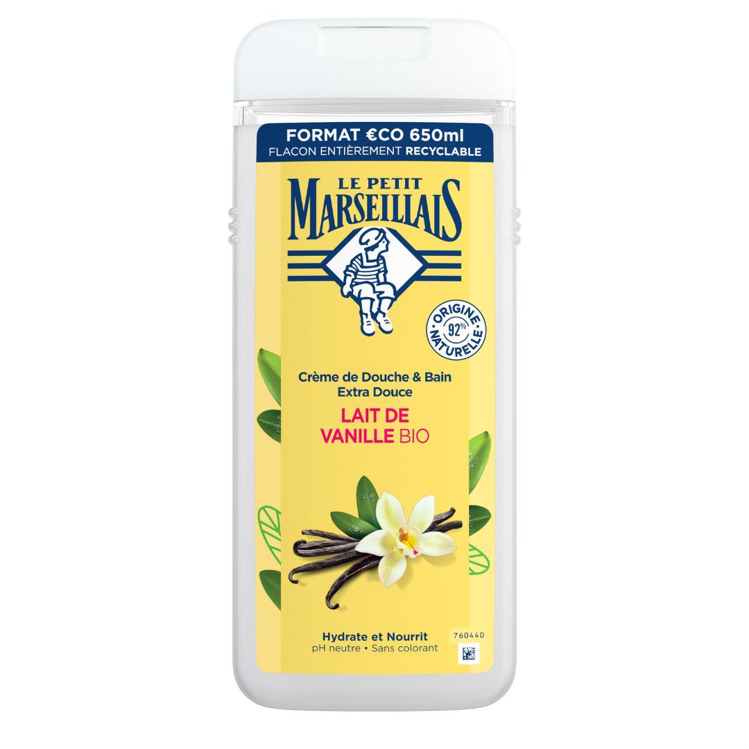 Les Petit Marseillais  Gel Duche Leite de Baunilha BIO - 650ml