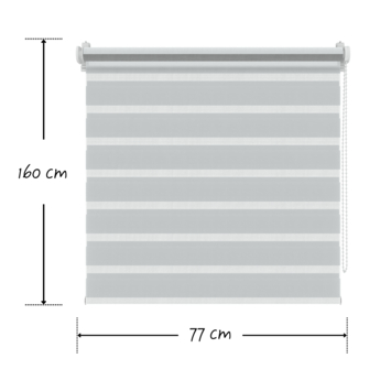 Decosol duo rolgordijn lichtdoorlatend t.b.v. draaikiepraam wit (kleurnr. 412) 77x160 cm (bxh)