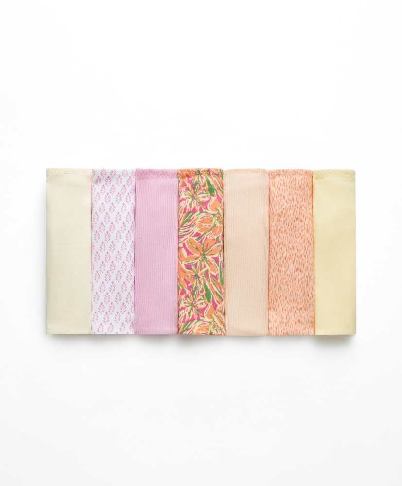 calcinhas de algodão ousadas com texturas estampadas