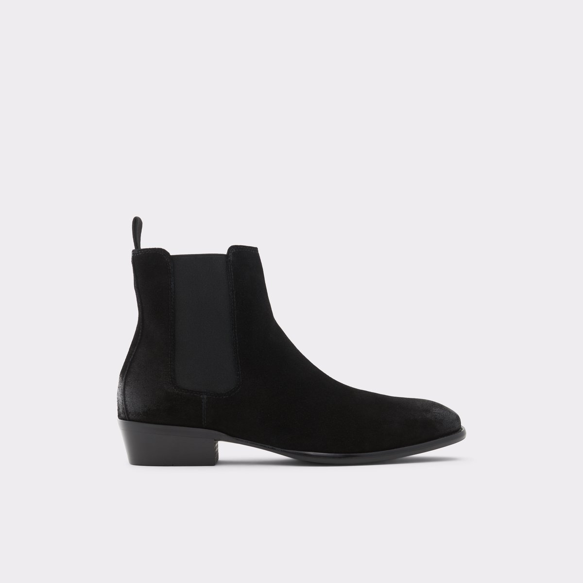 Priawyn Black Leather Suede Men Casual boots