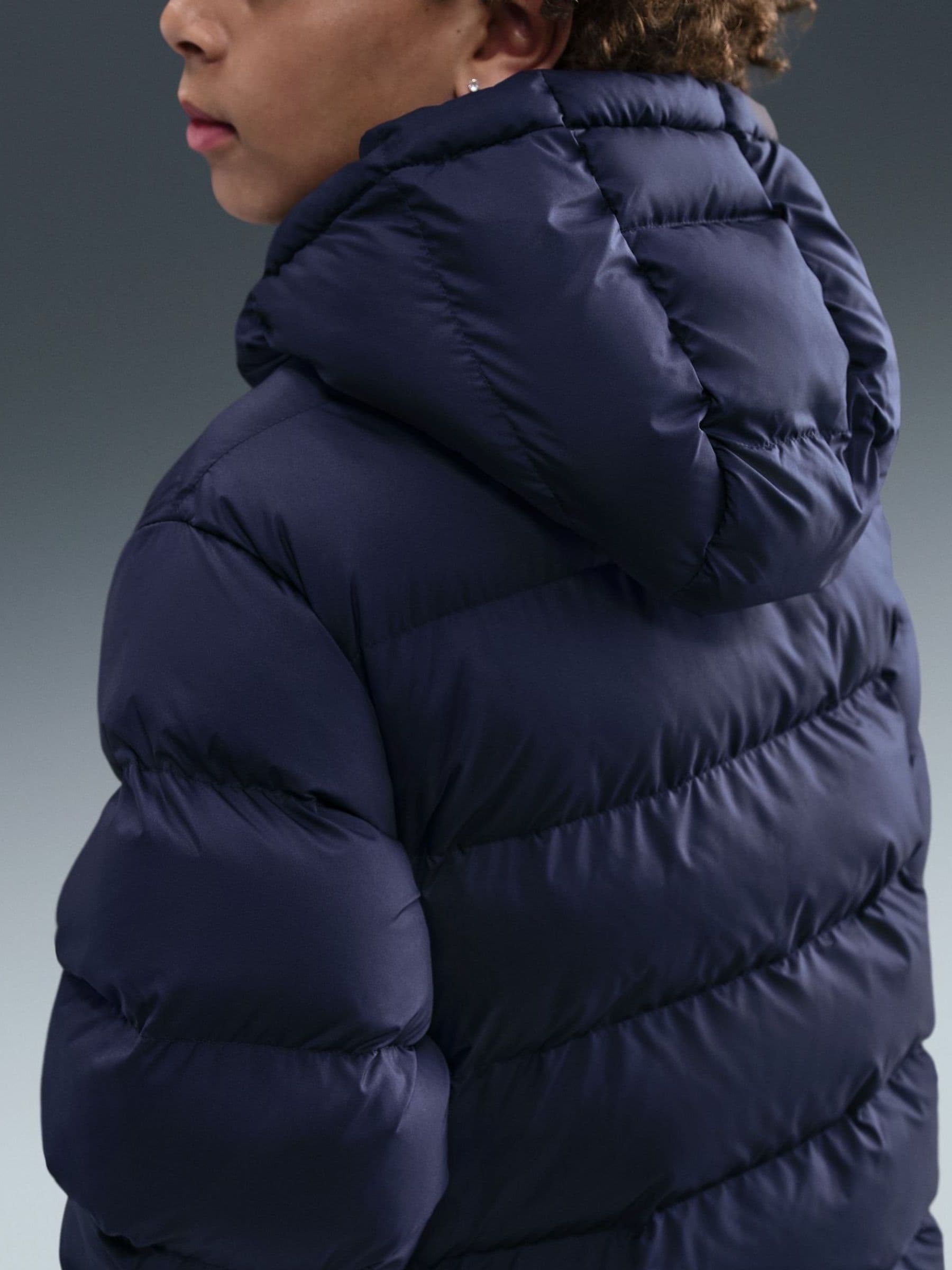 Marineblauw - Nike gewatteerd jack