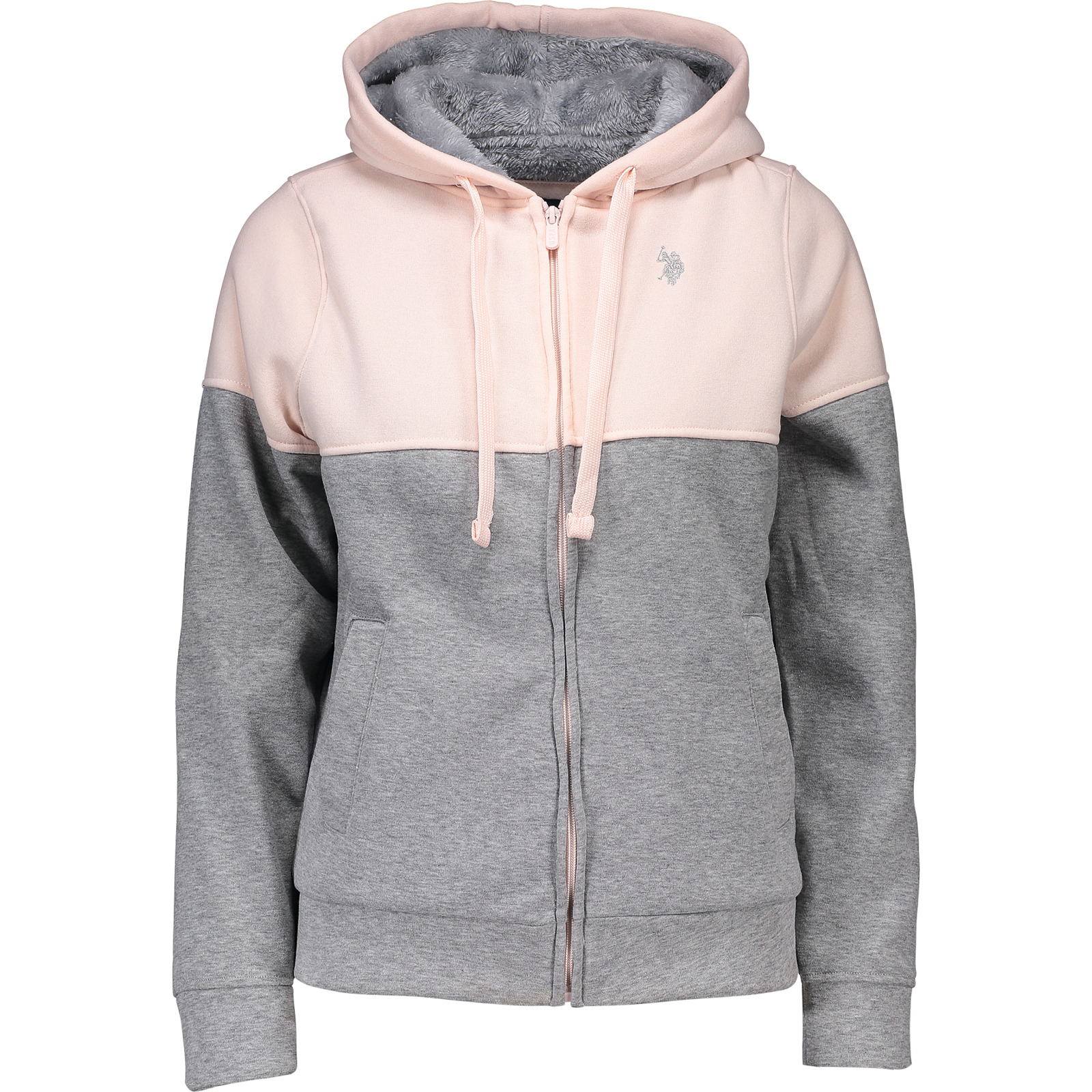 US Polo 2Farb Teddyjacke, dunkelblau, L