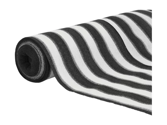 Filet brise-vue anthracite et blanc 2x10 m PEHD 75 g/m²