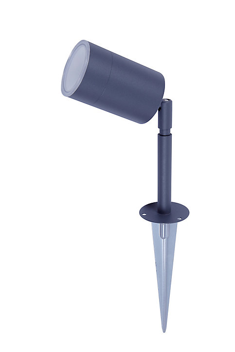 Spot à piquer Candiac LED intégrée 380lm IP44 GoodHome gris anthracite