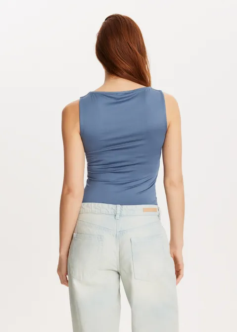 Singlet met boothals blauw (BLW.M)