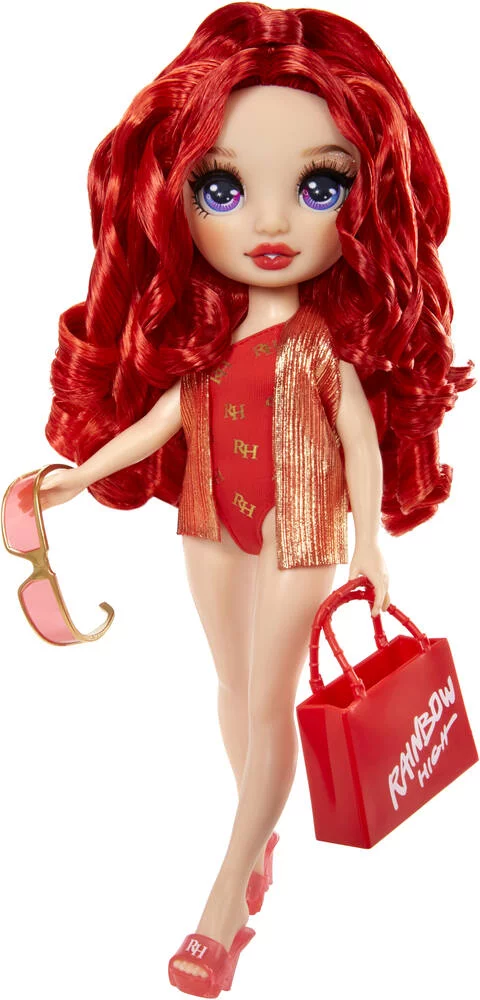 RAINBOW HIGH SWIM ET STYLE POUPEE MANNEQUIN 27CM - RUBY ROUGE