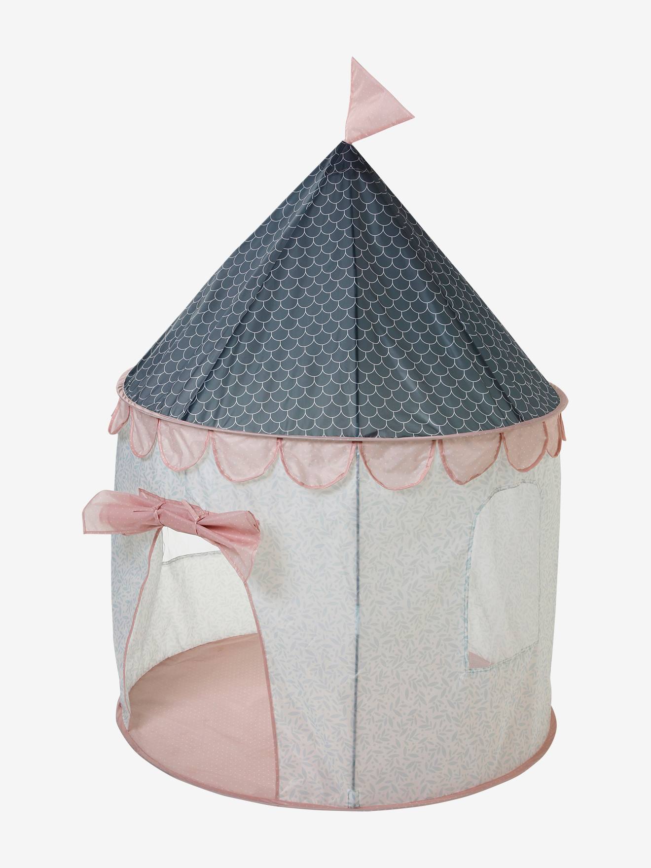 Loja de castelo de brinquedo de tecido azul