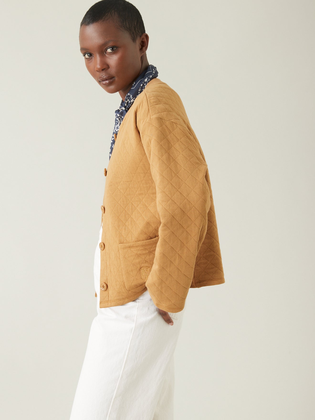 Veste cardigan effet matelassé femme