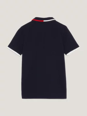 Polo de corte regular com gola desfiada