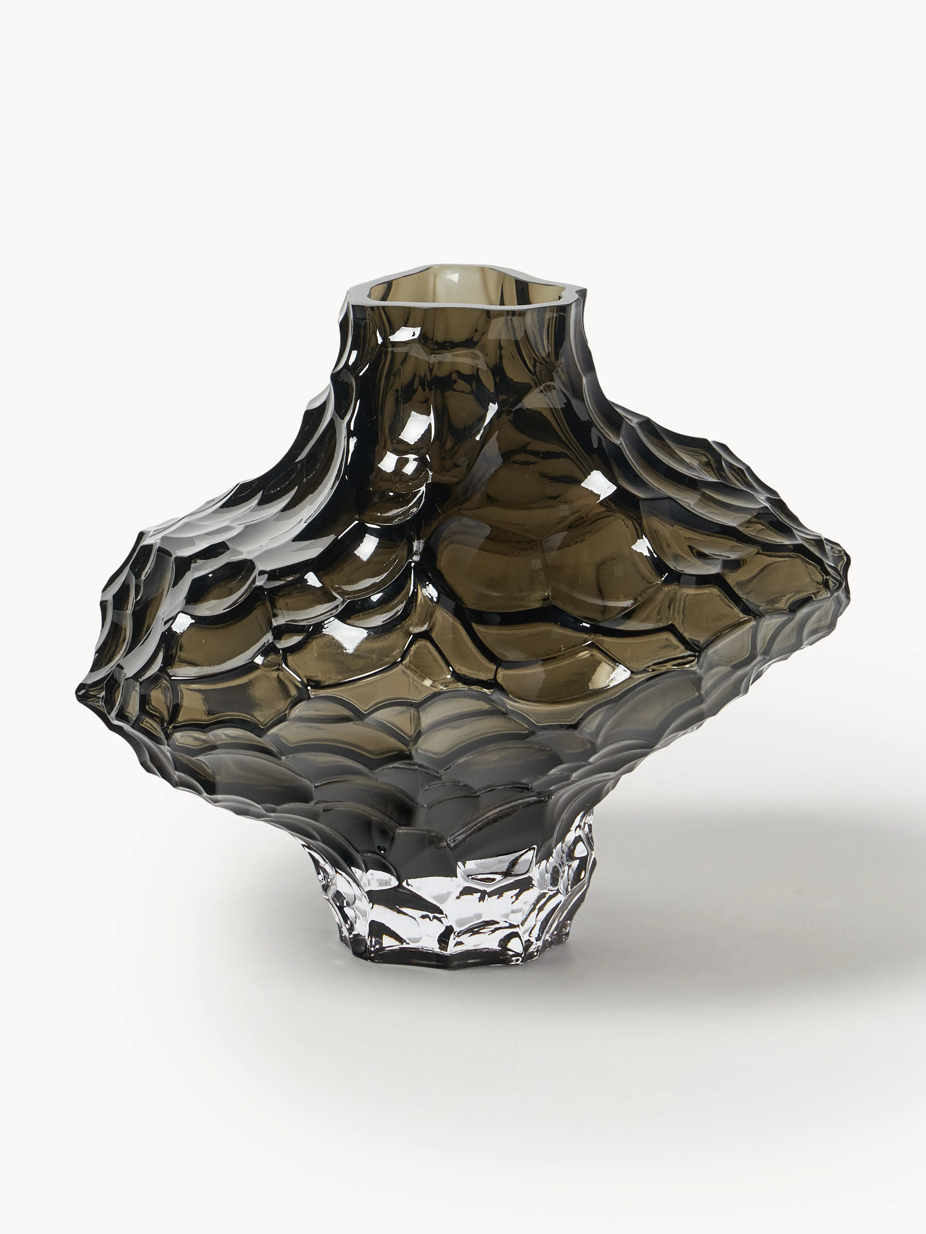 Mondgeblazen glazen vaas Canyon, H 23 cm