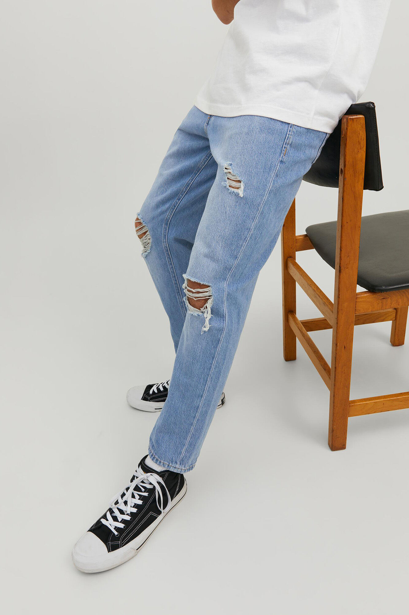 Calça jeans Frank cropped azul
