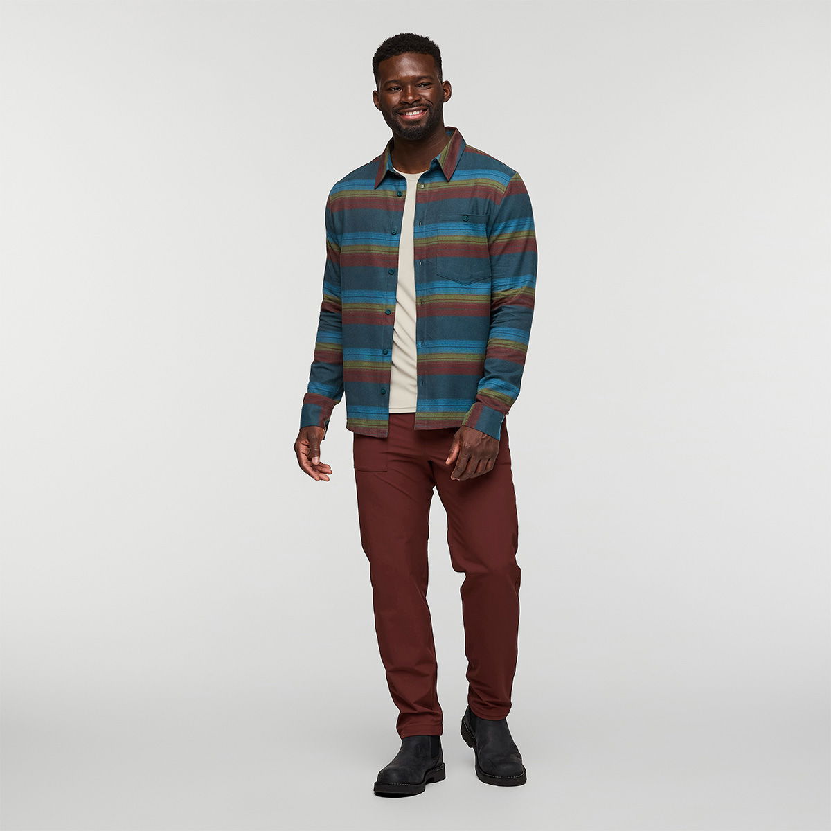 Cotopaxi  Quedo Flannel Skjorte, herre (Abyss Stripes)