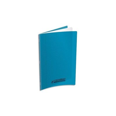 Conquérant Classique - Cahier polypro 24 x 32 cm - 96 pages - grands carreaux (Seyes) - turquoise
